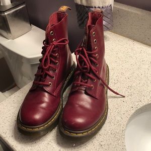 Maroon Doc Martens